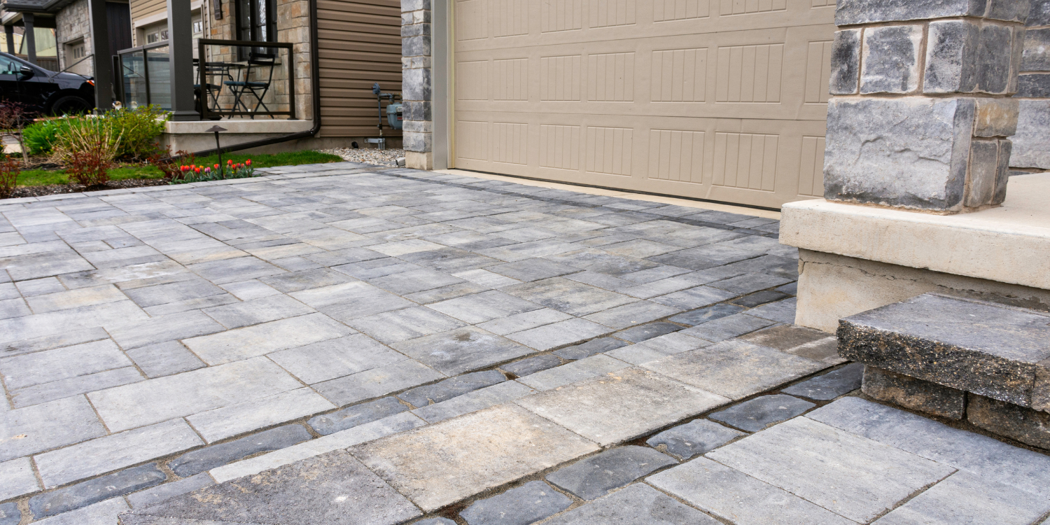 Interlocking Driveway & front steps of home - Unlocking the Beauty of Custom Interlock Stonework: Your Questions Answered