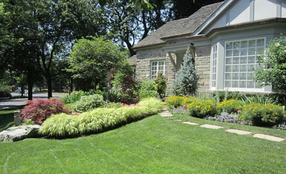 Lawn care of a property in Toronto